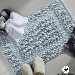 Tapis de bain anti-dérapant de luxe en coton chenille ultra doux tapis tufté à la main absorbant et lavable pour la maison ou l'hôtel - Product Image 3
