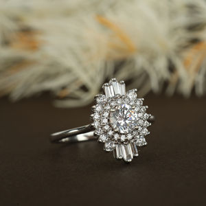 New Trendy 10K 14K 18K 925 Silver Engagement Design Hot Sale Rings for Women Moissanite Diamond Rings Female Wedding <b>Jewelry</b> - Product Image 2