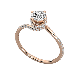 14K Gold <b>Solitaire</b> Lab Grown Diamond Handmade Ladies <b>Ring</b> Pear Shape Oval Cluster Design for Engagement Promise IGI Certified - Product Image 5