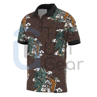 Desain Terbaru Kemeja Pria Cepat Kering Premium Rajutan 2 Kancing Kasual Bisnis Golf Rugby Polos Poliester Lengan Pendek