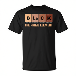 T-shirt con la tavola periodica degli elementi, articolo promozionale per il Black History Month - Product Image 2