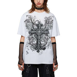 Primavera Verano ropa de lujo para mujer Wholes señoras ropa de alta calidad Camisetas Camiseta 100% algodón de manga corta para mujer - Product Image 1