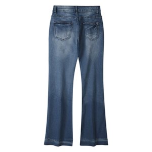 กางเกงยีนส์เอวสูงสำหรับผู้หญิงขากว้างย้อนยุคถูกทำลายเล็กน้อยกางเกงรัดรูปสำหรับสุภาพสตรีสไตล์ Y2K - Product Image 2