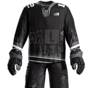 Uniforme de hockey sur glace respirant nouveau design la plus vendue uniforme de hockey sur glace de couleur unie au prix de gros - Product Image 4