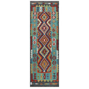 Alfombra Kilim de Maimana, Afganistán, 244 x 82 cm, Alfombras y Juegos de Alfombras Tradicionales Afganas - Product Image 1