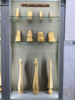 Pieds de table classiques en bois massif de caoutchouc sculptés à la main, robustes, pour tables de salle à manger et de chambre – Design moderne pour hôpitaux et ateliers