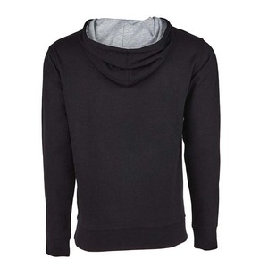 Sweat à capuche unisexe en molleton bouclette 100 % coton, coupe ample, finition douce et écologique, noir, grande taille - Product Image 2