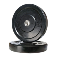 Ensemble de plaques de musculation en caoutchouc souple antidérapant de haute qualité et durable, 10-25 kg, couleur personnalisée, marque HRM, unisexe