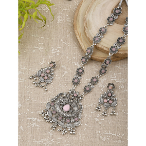 Collier long rond rose clair GS pour les occasions de fête - Product Image 1