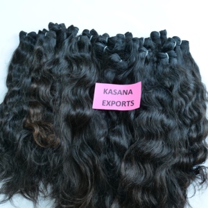 Extensions de cheveux humains indiennes 100 % Remy vierges, ondulées profondes, cuticules alignées, noires naturelles, avec dentelle frontale, application facile, pour femmes, livraison directe - Product Image 5
