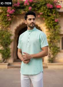 La última ropa de hombre, ropa de fiesta y función tradicional elegante, colección de ropa de talla grande Kurta y Jecquard Butta, camisa de trabajo - Product Image 4