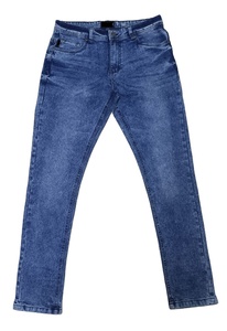 Jean en denim tendance pour homme, écologique, anti-boulochage, respirant, lavé, en coton et élasthanne, OEM - Product Image 2