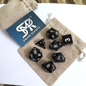 Jeu de dés en corne de buffle véritable sculpté à la main dés de jeu polyédriques pour les amateurs de jeux de rôle RPG du MDN et de jeux de société sur table - Product Image 5
