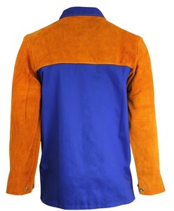 Chaqueta de soldadura de cuero Unsex Chaquetas de seguridad de trabajo de cuero de vaca dividido resistente para soldadores - Product Image 4