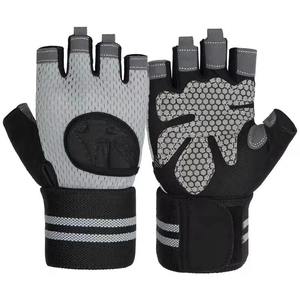Guantes antideslizantes para entrenamiento de fuerza y levantamiento de pesas, empuñaduras de muñeca deportivas para gimnasio para hombres y mujeres, guantes de entrenamiento para Fitness - Product Image 1