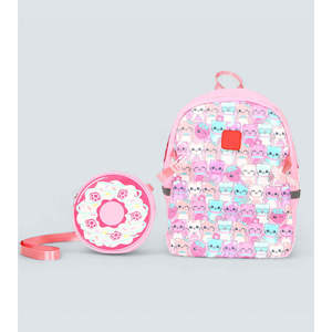 TYKLE para Gato Rosa, Mochila 3D de Diseño Dos en Uno, Bolso Bandolera Desmontable para Uso Diario de Niños - Product Image 3