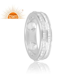 Nuevo diseño de patrón Anillo de banda de plata esterlina Diseño personalizado Joyería para mujer Regalo para ella. - Product Image 2