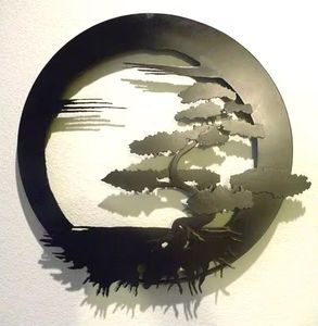 Fer à repasser personnalisé en métal noir produit de décoration d'intérieur arbre peinture d'art mural élégant décoration intérieure - Product Image 1