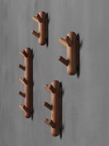 Cintre mural en bois de hêtre artisanal de style vintage pour la cuisine et les bijoux Crochet d'entrée écologique - Product Image 2