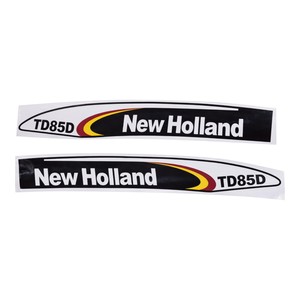 Kit de Adhesivos para Capó de Tractor New Holland TD85D, Juego de Adhesivos de Vinilo Negro - Product Image 1