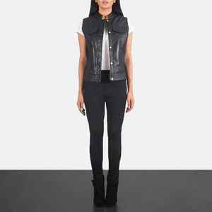 Chalecos de Cuero para Mujer, Invierno 2025, Nuevo Modelo, Personalizable, Alta Calidad, Ecológico, Chaleco de Protección para Motocicleta - Product Image 4