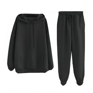 Conjunto de chándal transpirable ligero para mujer de alta calidad Pantalón de Jogger con capucha con logotipo personalizado sólido Servicio OEM - Product Image 1