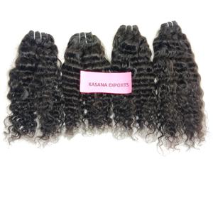 Extensiones de cabello humano virgen tejido rizado natural 100% indio sin procesar al por mayor doble trama cutícula onda natural - Product Image 3