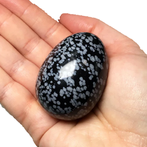Œufs de yoni de haute qualité en obsidienne flocon de neige, pierres naturelles, œufs en forme de pierre, œuf de jade, protection énergétique, exercices vaginaux - Product Image 6