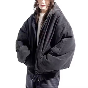 Vestes pour hommes Veste surdimensionnée d'hiver chaude doudoune avec logo personnalisé Vêtements d'extérieur imperméables et coupe-vent à capuche Streetwear - Product Image 5