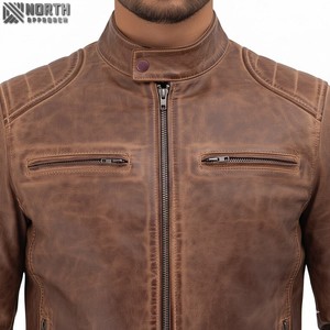 Nouveau style vestes en cuir chaudes d'hiver pour hommes veste à manches longues confortable et élégante de haute qualité personnalisée de couleur bleue pour hommes - Product Image 4