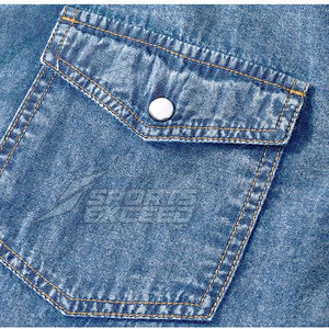 2025 T-shirt en jean bon marché en gros de haute qualité pour hommes chemises en jean personnalisées pour la vente en ligne - Product Image 4
