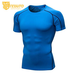 Jogging Wear Men's Gym Sports Verano Camiseta de compresión de manga corta Ropa para correr Yoga Fitness Tight Active Top para hombres - Product Image 3