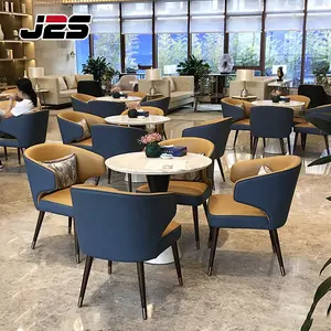 Yüksek kaliteli modern otel restoran yemek sandalyeleri ve masa restoran mobilya ahşap bacaklar sandalye setleri