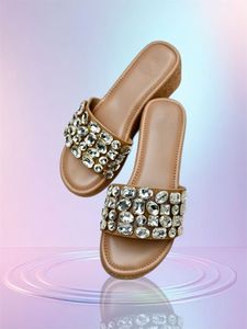 Designer Open Toe Wedge Heel <b>Sandals</b> with Slip-On Closure Fashion Trend High Quality Outdoor Stone Collection All Seasons - Product Image 5