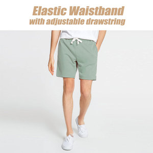 Breathable Quick Dry Regular Fit Men's Sweat Shorts 100% Cotton Solid Comfortable Wholesale - Product Image 2