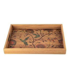 <b>Set</b> of 3 <b>Antique</b> Design Premium Quality Wooden Serving Tray <b>Set</b> With Golden Finished Handle With Different Size at Sale Price - Product Image 4