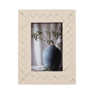 Cadre photo rectangulaire en bois fait à la main prix de gros de tissage en résine personnalisé de la meilleure qualité pour une utilisation décorative - Product Image 1