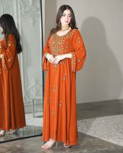 Caftán Abaya de Gasa Recta y Sólida para Fiestas de Noche, Estilo Modesto y Elegante, Ropa Islámica para Farasha - Product Image 2