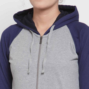 Nouveau survêtement à fermeture éclair pour femmes à motif solide d'hiver à la mode de l'usine directe Design personnalisé et impression de Logo - Product Image 6