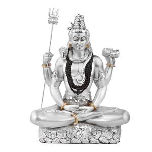 Mahadev Lord <b>Shiva</b> Statue Stainless Steel Decorative Idol Spiritual Home Decor Meditation Room Religious Wedding Festive Gift - Product Image 1