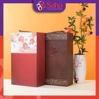 Cajas Rígidas de Lujo Biodegradables de Kraft para Vino y Whisky de Año Nuevo, Recubrimiento UV 3D, Lámina Dorada, 27x35x12 CM, Papel de Arte, ISO 9001, Personalizadas