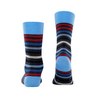 Chaussettes rayées pour adultes, respirantes, tricotées, style classique, motif bleu, rouge, noir, blanc, pour usage quotidien