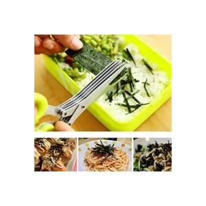 5-Blade Stainless Steel Herb Scissors-Green Onion & Herb Cutter <b>Kitchen</b> <b>Shears</b> - Product Image 2