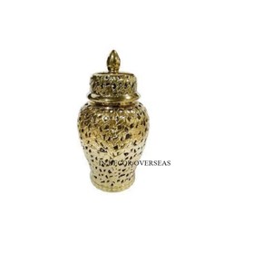 Elegante tarro de jengibre hecho de metal de primera calidad chapado en oro de alta calidad de diseñador elegante de fabricante indio a bajo precio - Product Image 4