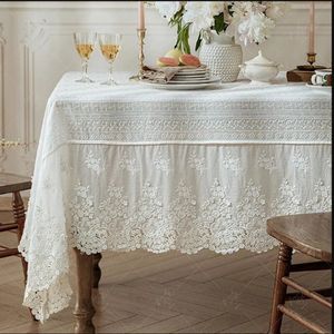Precio bajo Alta calidad Lujoso Diseño moderno 100% Algodón orgánico Gran oferta Conjunto de Mantel multicolor Técnica tejida floral - Product Image 4