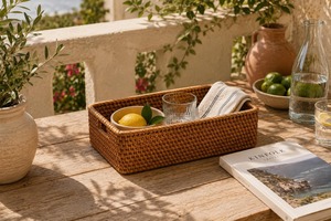 Handwoven <b>Wicker</b> <b>Storage</b> <b>Basket</b> Handmade <b>Storage</b> <b>Baskets</b> Natural Rattan Modern Multifunction Made in Viet Nam - Product Image 1
