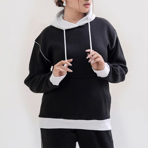 Marque privée décontracté solide 100% coton femmes hiver chaud pull survêtement haute qualité Offre Spéciale - Product Image 5