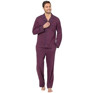 Fabricante de ropa de dormir Modal personalizada Hombres Conjuntos de 2 piezas Super Cozy Conjunto de manga larga Lounge Wear Modal Hombres Pijamas Set - Product Image 1