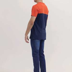 Camiseta de hombre 100% algodón logotipo personalizado diseño calidad Rib cuello redondo Streetwear camiseta estampada para hombre - Product Image 3