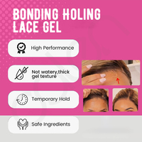 Marque privée Vente en gros 30ML Gel de colle pour perruque Tenue forte Gel de liaison pour dentelle Gel de liaison pour dentelle résistant à la sueur